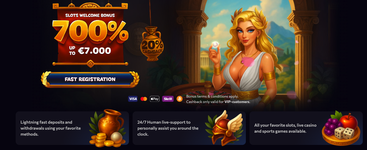 plus grand Aphrodite Casino bonus quotidien image en France